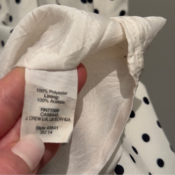 J.Crew Polka Dot Spaghetti Strap Dress Size 4 - Picture 9 of 10